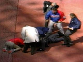 Vault: Umpire dies on field on Opening Day