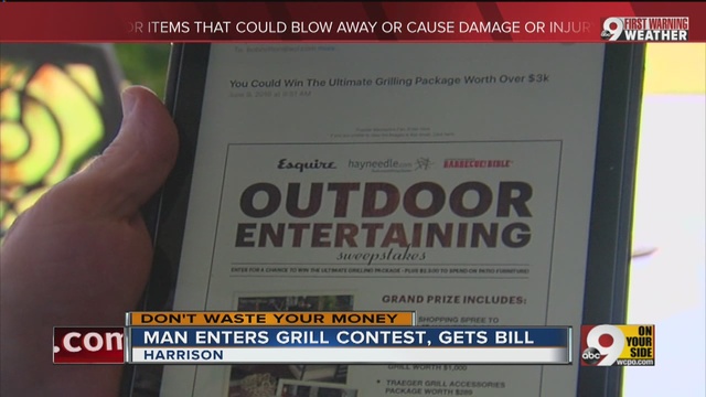 Man Tries To Win A Grill Gets Bill Instead Wcpo Cincinnati Oh He Said The Contest Was A Sneaky Way To Magazine Subscriptions