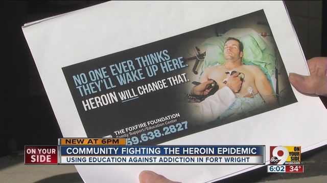 volunteers go door to door in ft wright to promote heroin hotline ft flyer