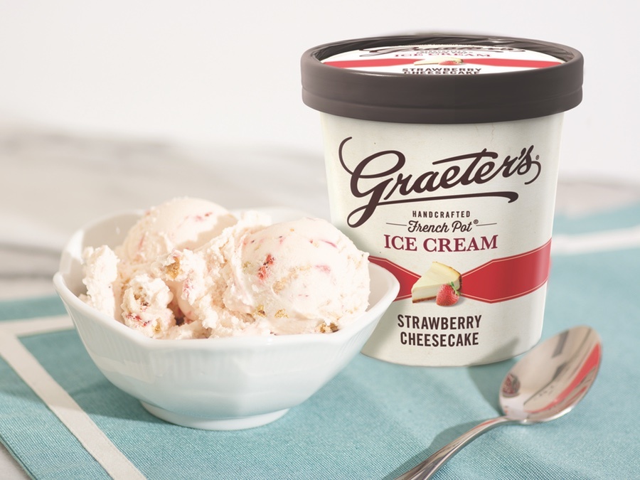 Graeter's strawberry cheesecake ice cream Newest ice cream flavor