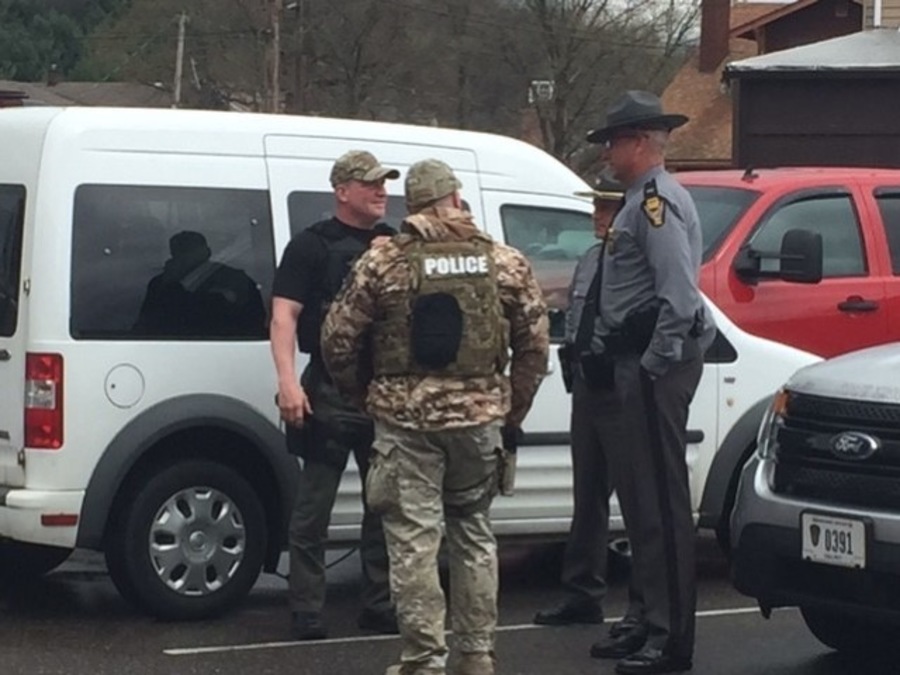 Authorities searching for people who shot police officer