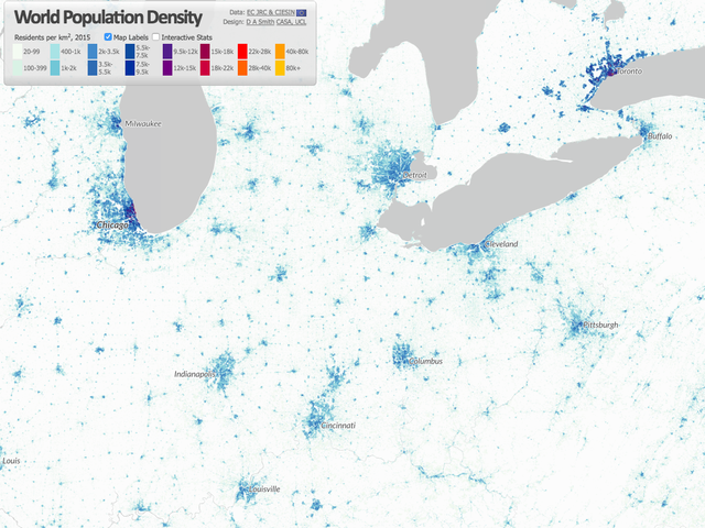 this map shows the worlds population density without borders wcpo cincinnati oh