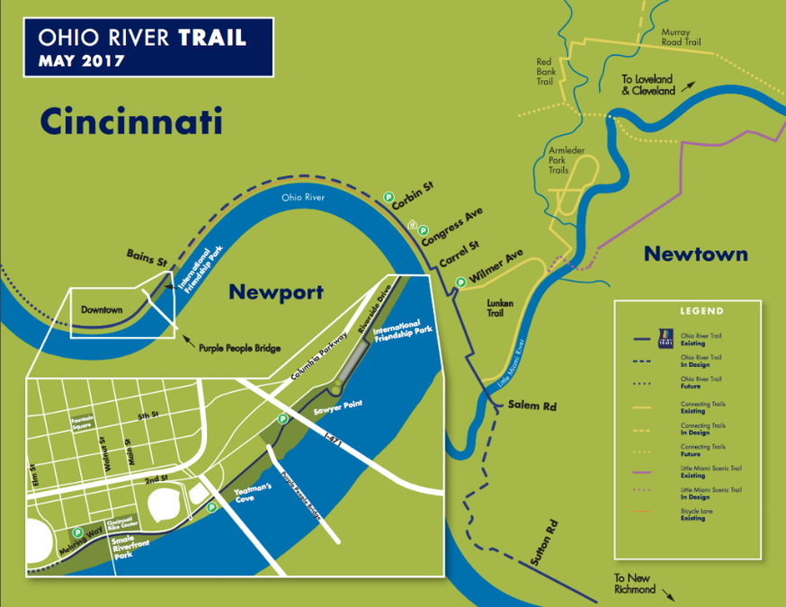 Bike trails in Cincinnati As demand - WCPO Ohio River Trail Map 1509050730831 69853197 Ver1.0 900 675