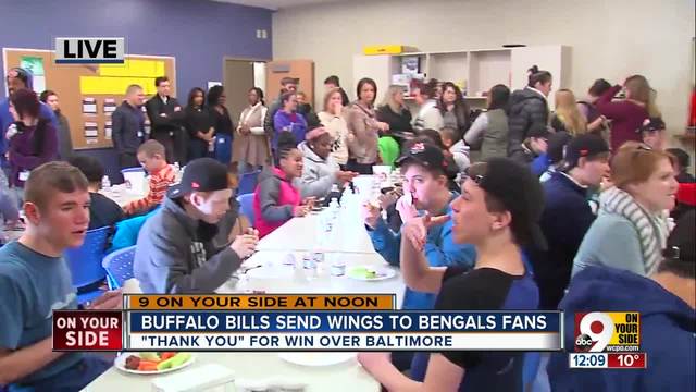 Bills send Bengals Buffalo wings as thank you