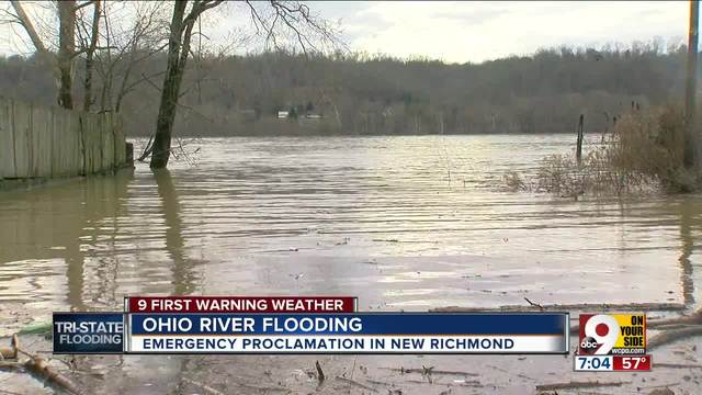 Ohio River Flooding Crests At 60 5 Sunday Night Wcpo Village Officials Declared A State Of Emergency In New Richmond